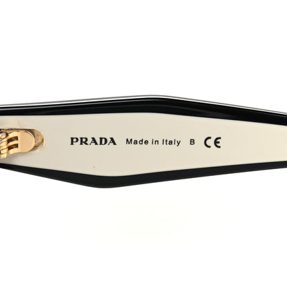 Prada Acetate Square Sunglasses SPR 16Y Black Dark Grey 5 of 5