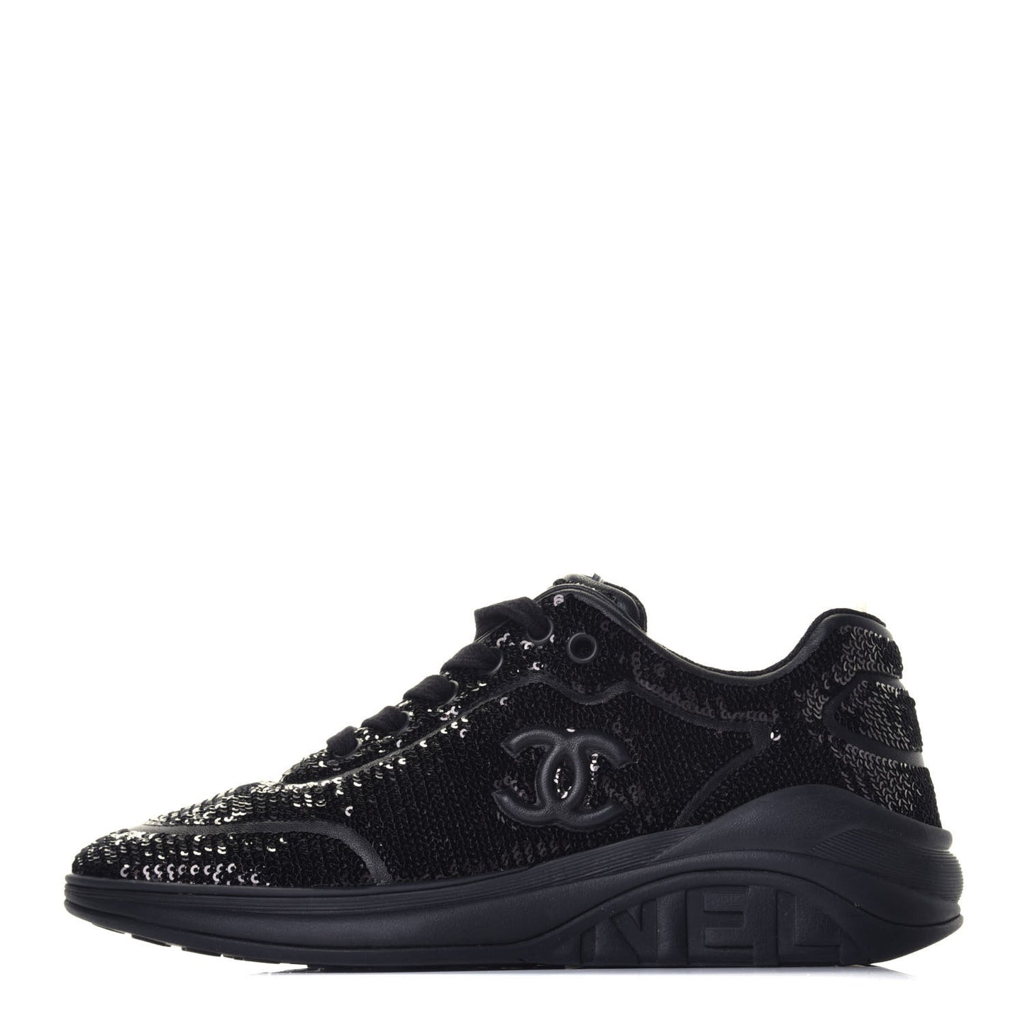 Sequin CC Sneakers 36 Black