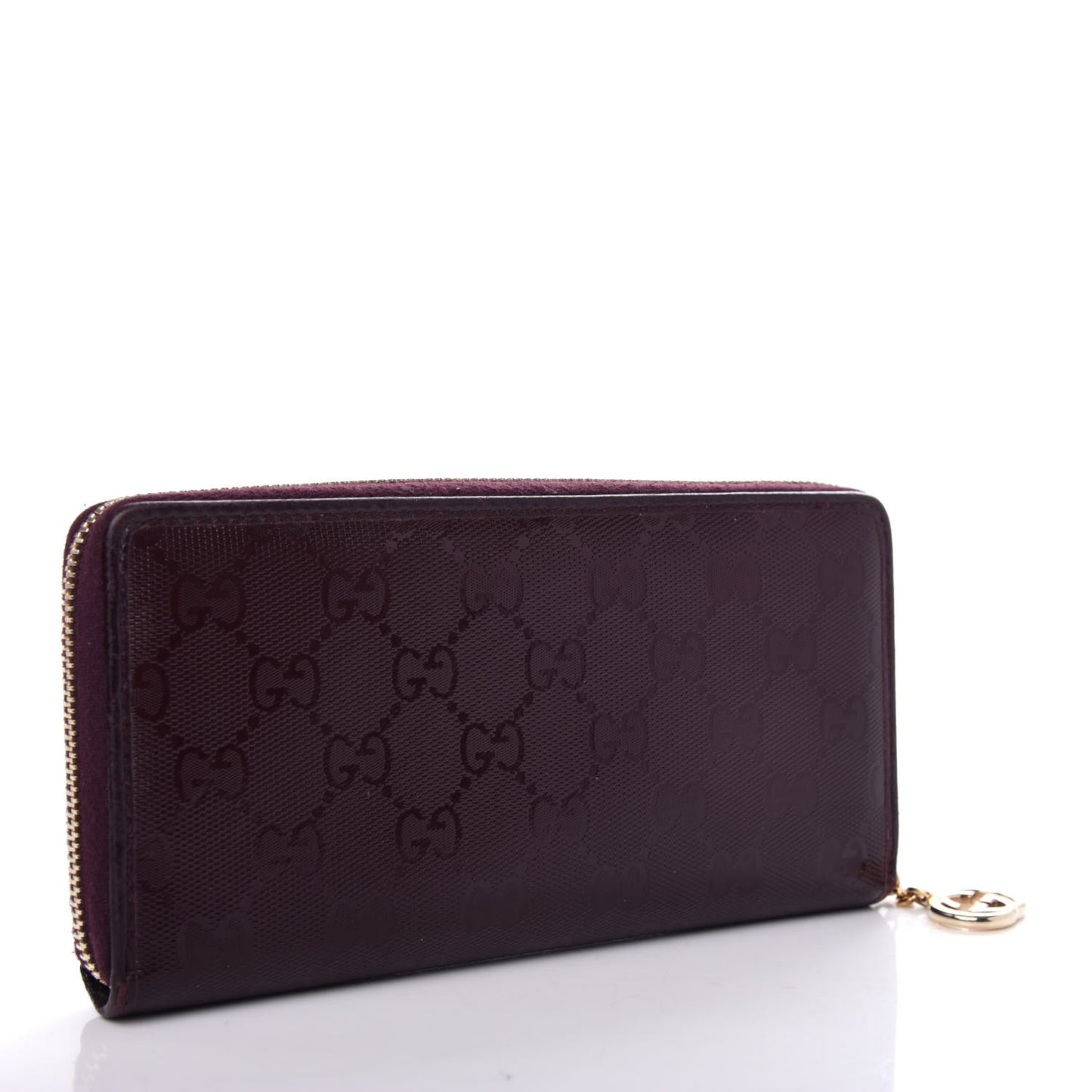 Imprime Monogram GG Pierce Zip Around Wallet Bordeaux