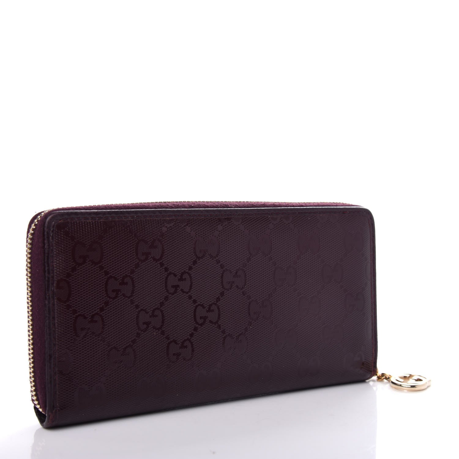 Gucci Imprime Monogram GG Pierce Zip Around Wallet Bordeaux 3 of 7