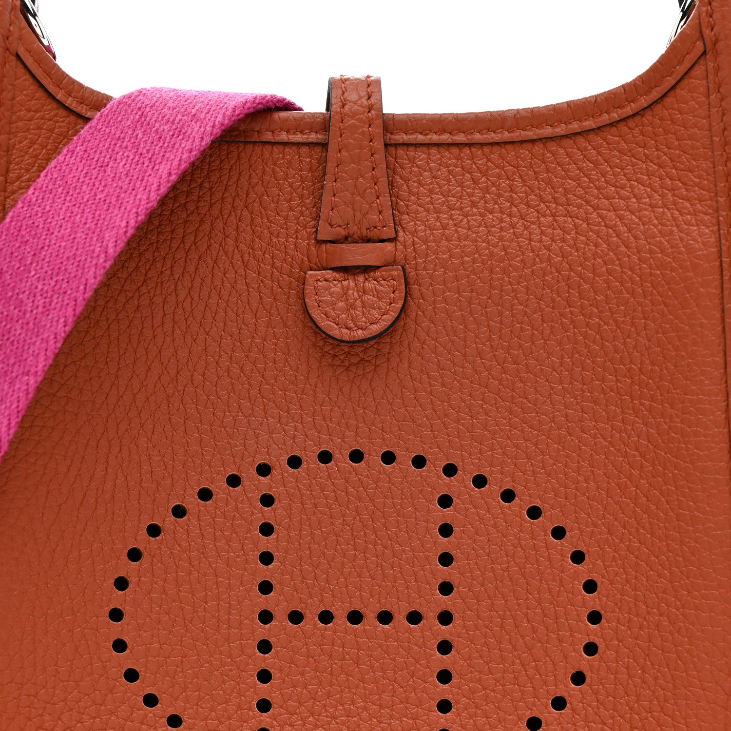 Hermes Taurillon Clemence Amazone Evelyne TPM Cuivre Rose Poupre