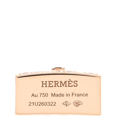 Hermes 18K Rose Gold Diamond Kelly Amulettes Pendant Necklace 4 of 5