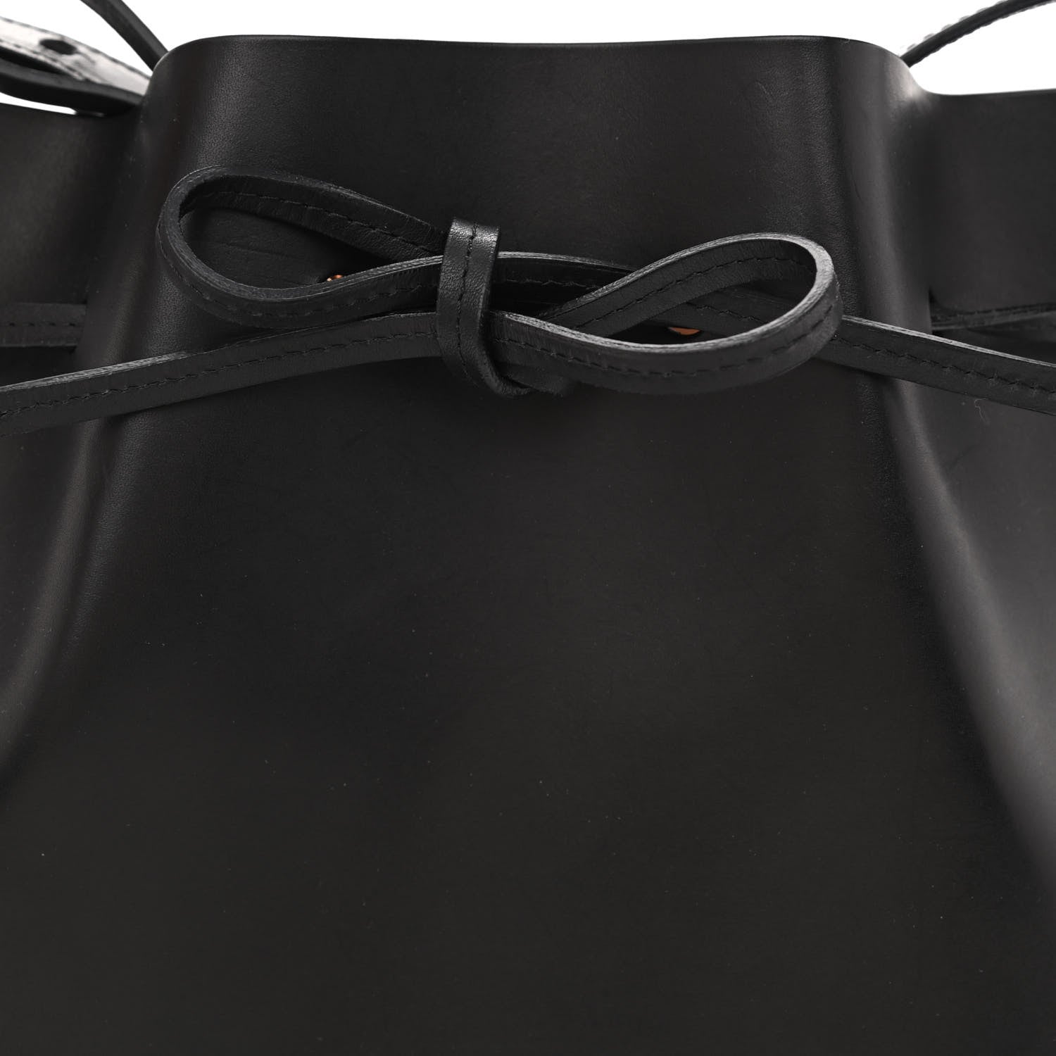 Mansur Gavriel Vegetable Tanned Calfskin Bucket Bag Black Ballerina 9 of 13