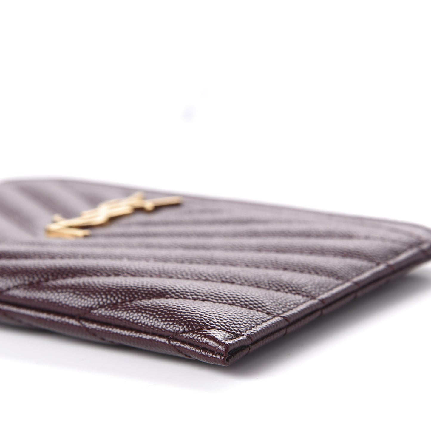 Grain De Poudre Chevron Monogram Bill Pouch Palissandre