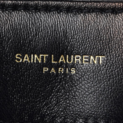 Saint Laurent Velvet Y Quilted Monogram Small Loulou Chain Satchel Black 6 of 8