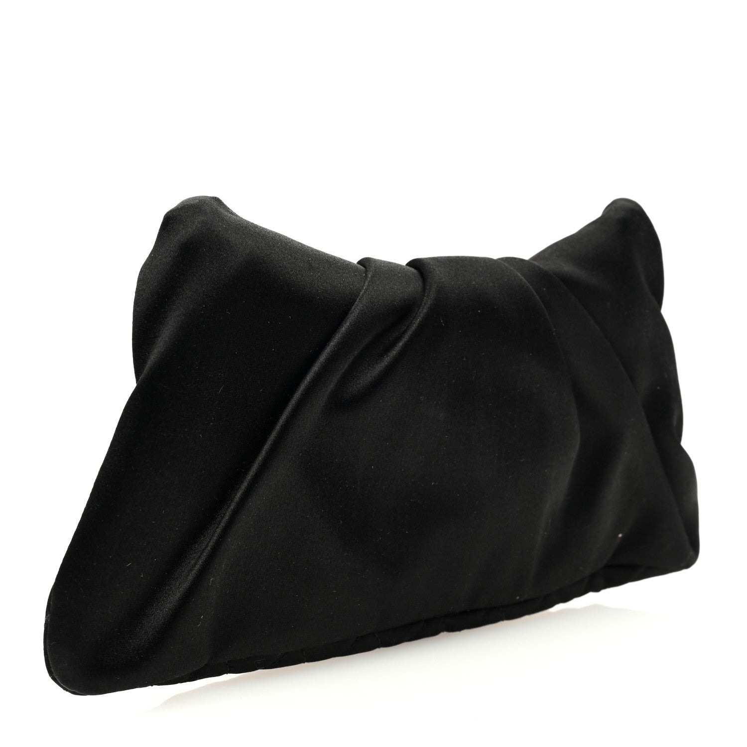 Chanel Satin Quilted Flap Clutch Clutch Black 3 of 10