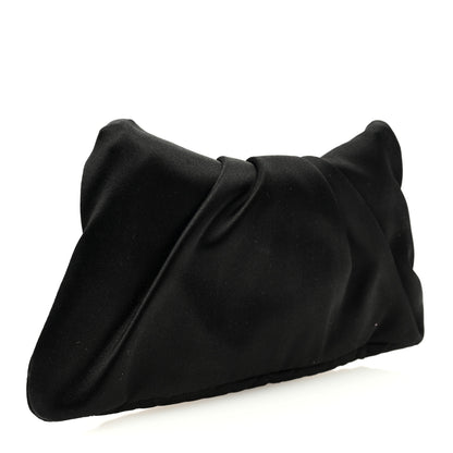 Chanel Satin Quilted Flap Clutch Clutch Black 3 of 10