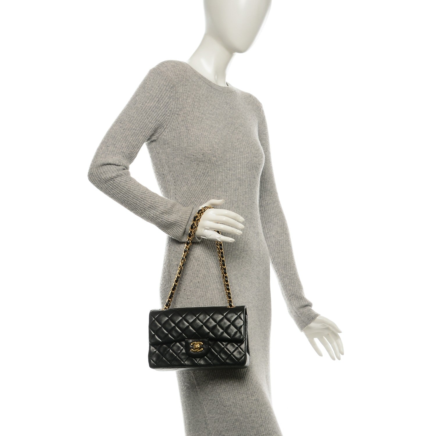 Chanel Lambskin Quilted Small Double Flap Black 2 of 6