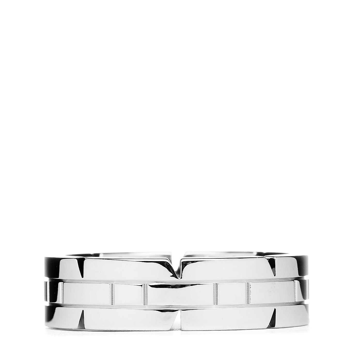 18K White Gold Tank Francaise Ring 71 13.25