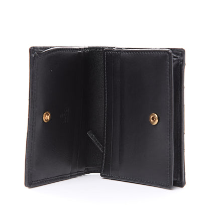Gucci Calfskin Matelasse GG Marmont Card Case Wallet Black 5 of 7