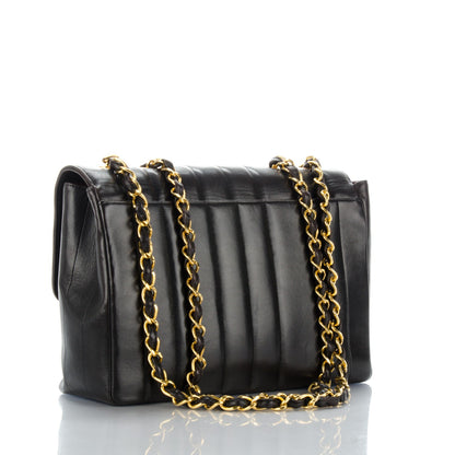 Chanel Lambskin Vertical Quilt Jumbo Flap Black 3 of 7