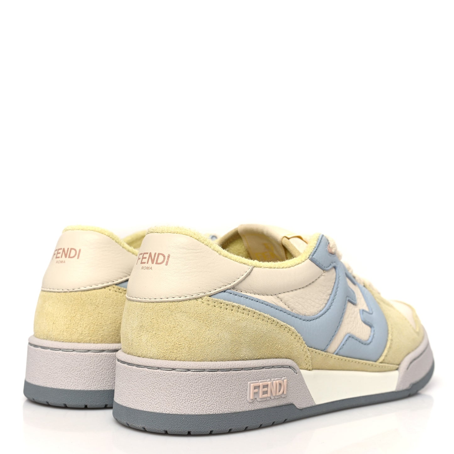 Suede Vitello Fendi Match Low Top Sneakers 41 Straw Azzurro Poison Connecticut