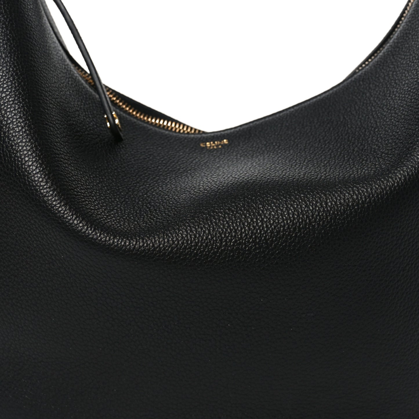 Supple Grained Calfskin Large Lulu Shoulder Bag Black