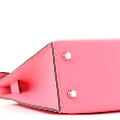 Hermes Epsom Mini Kelly Sellier 20 Rose Lipstick Rose Azalee 9 of 11