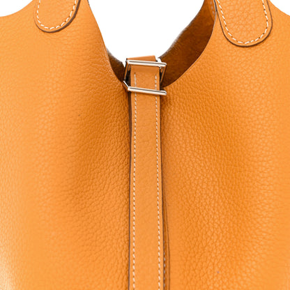 Hermes Taurillon Clemence Picotin Lock 18 PM Moutarde 8 of 13