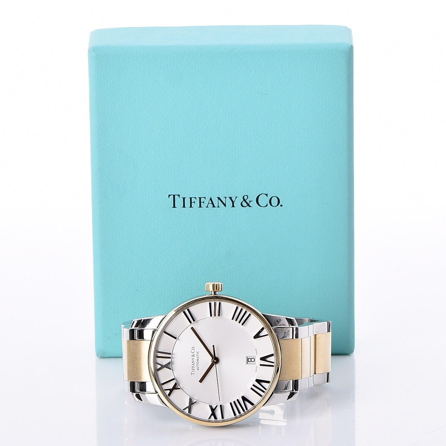 Tiffany Stainless Steel 18K Yellow Gold 37mm Atlas 3-Hand Automatic Watch 7 of 7