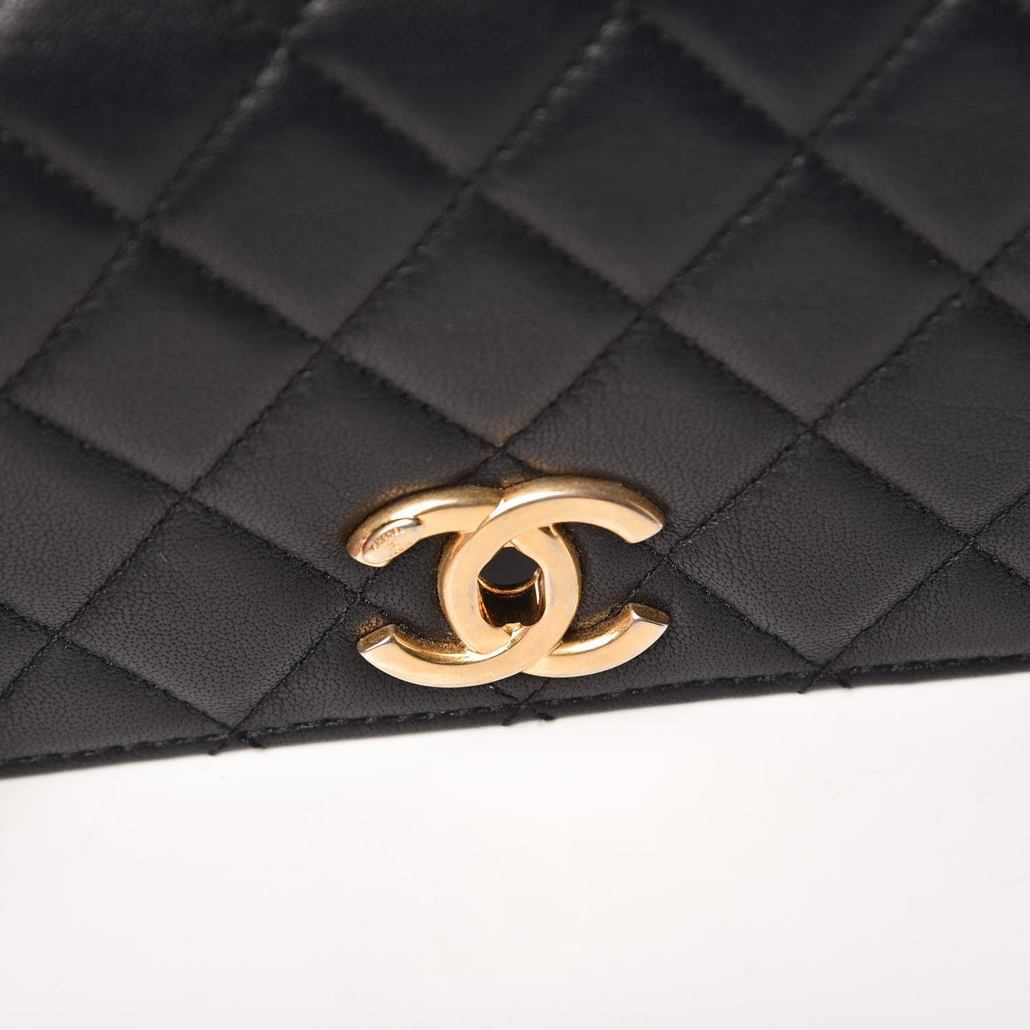 Chanel Sheepskin Quilted Camellia Flap Black 8 of 10