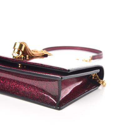 Saint Laurent Patent Glitter Small Monogram Kate Tassel Satchel Bright Fuchsia 9 of 9