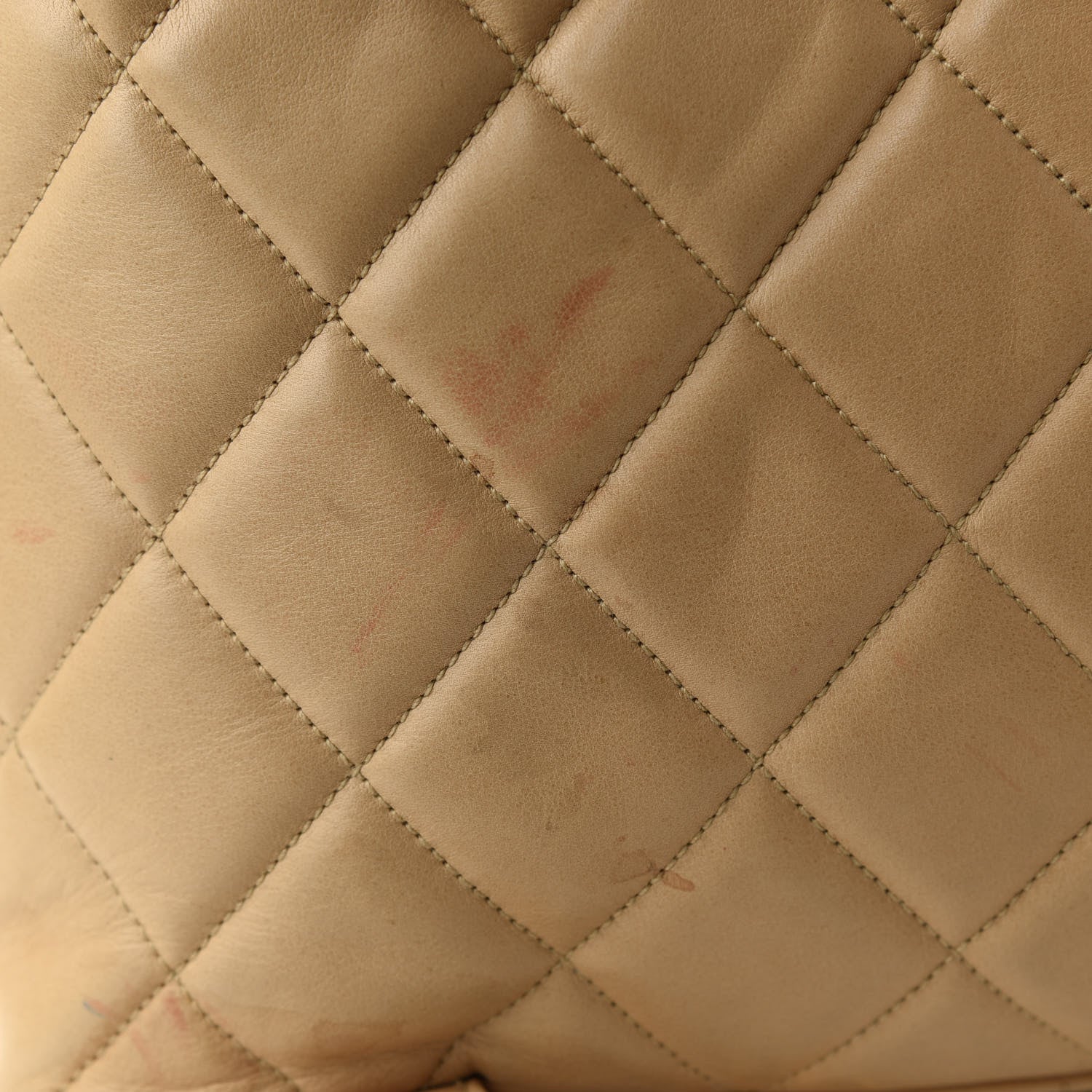 Chanel Lambskin Quilted Drawstring Backpack Beige 11 of 20