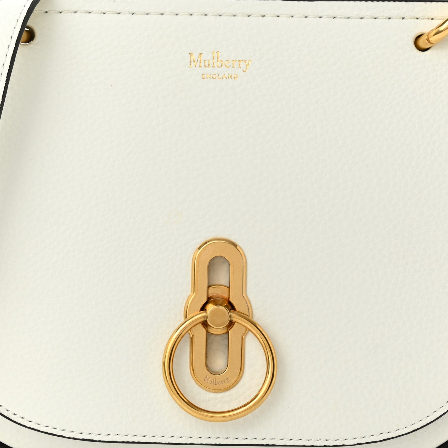 Mulberry Small Classic Grain Calfskin Small Amberley Satchel White 7 of 10