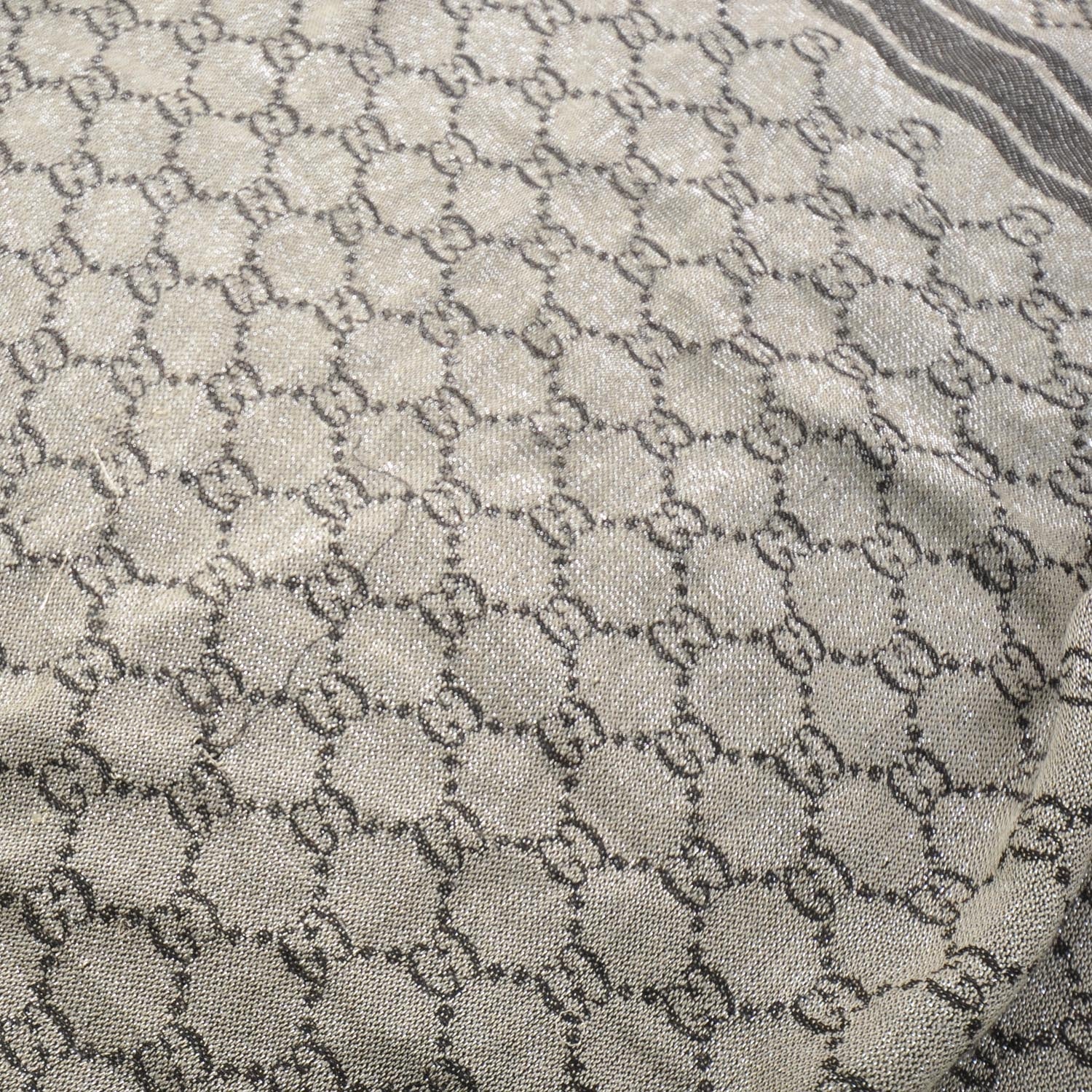 Gucci Wool Silk Monogram Shawl 7 of 8