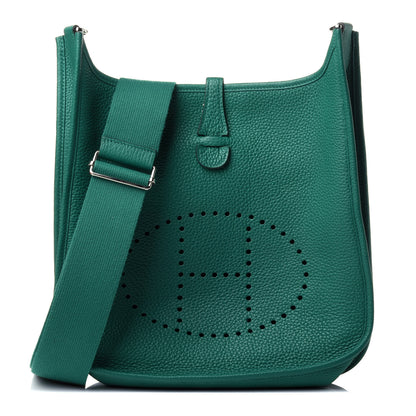 Hermes Taurillon Clemence Evelyne III PM Vert Vertigo 1 of 10