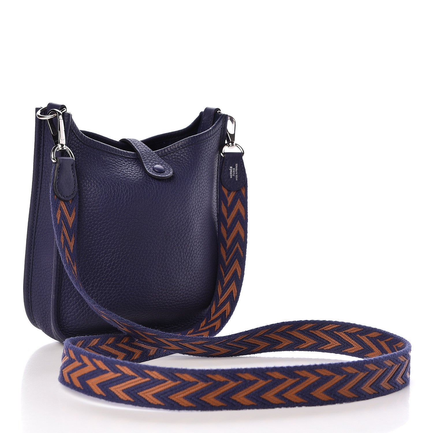 Hermes Taurillon Clemence Amazone Evelyne TPM Bleu Encre 3 of 11