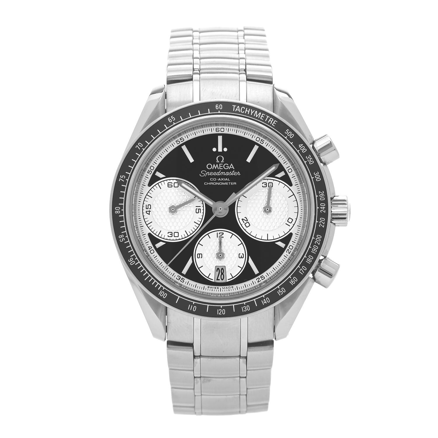 Omega Stainless Steel 40mm Speedmaster Racing Co-Axial Chronograph Automatic Watch Black 326.30.40.50.01.002 1 of 5