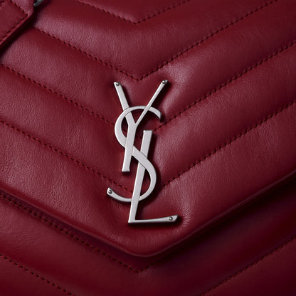 Saint Laurent Calfskin Y Quilted Monogram Medium Loulou Chain Satchel Palissandre 9 of 9