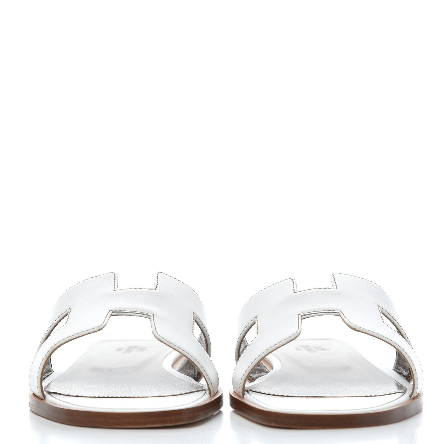 Box Calfskin Oran Sandals 37 White