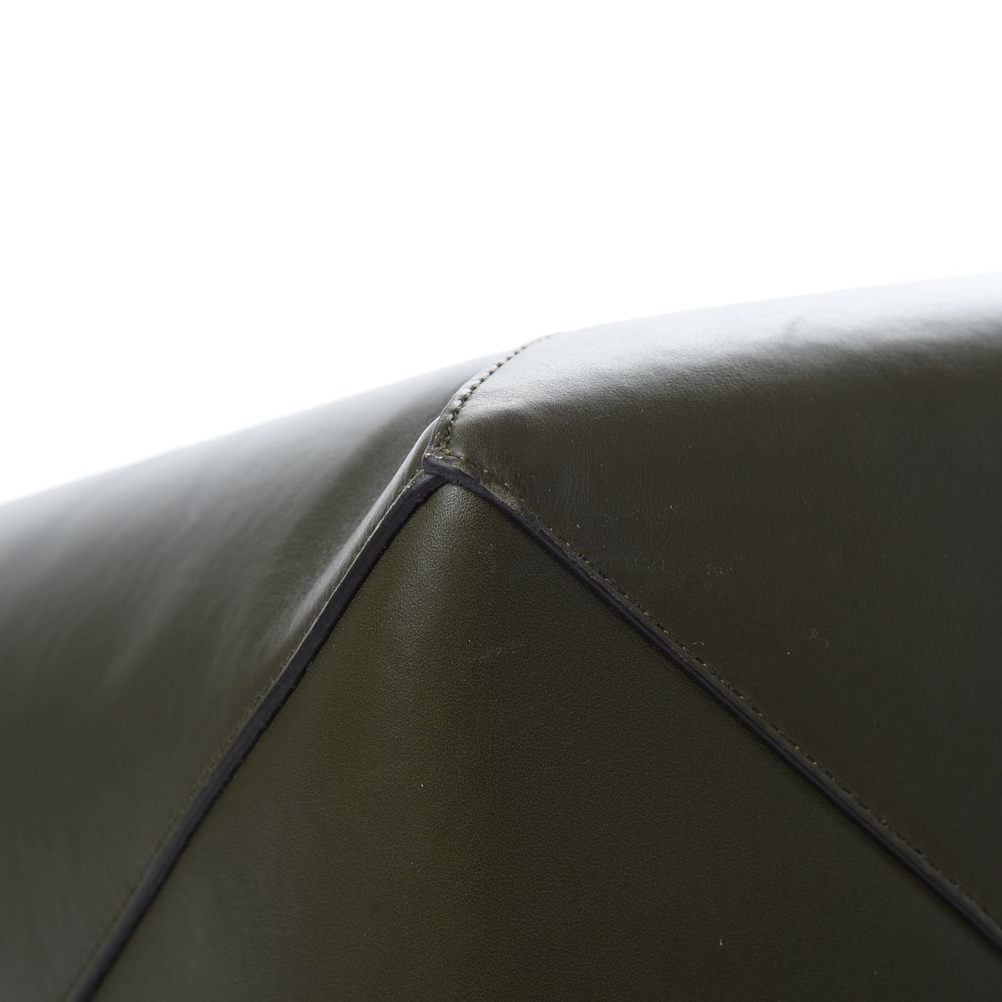 Butter Calfskin Patchwork Tote Army Green