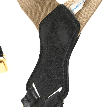 Chanel Elastic Logo Suspenders Beige Black 4 of 5