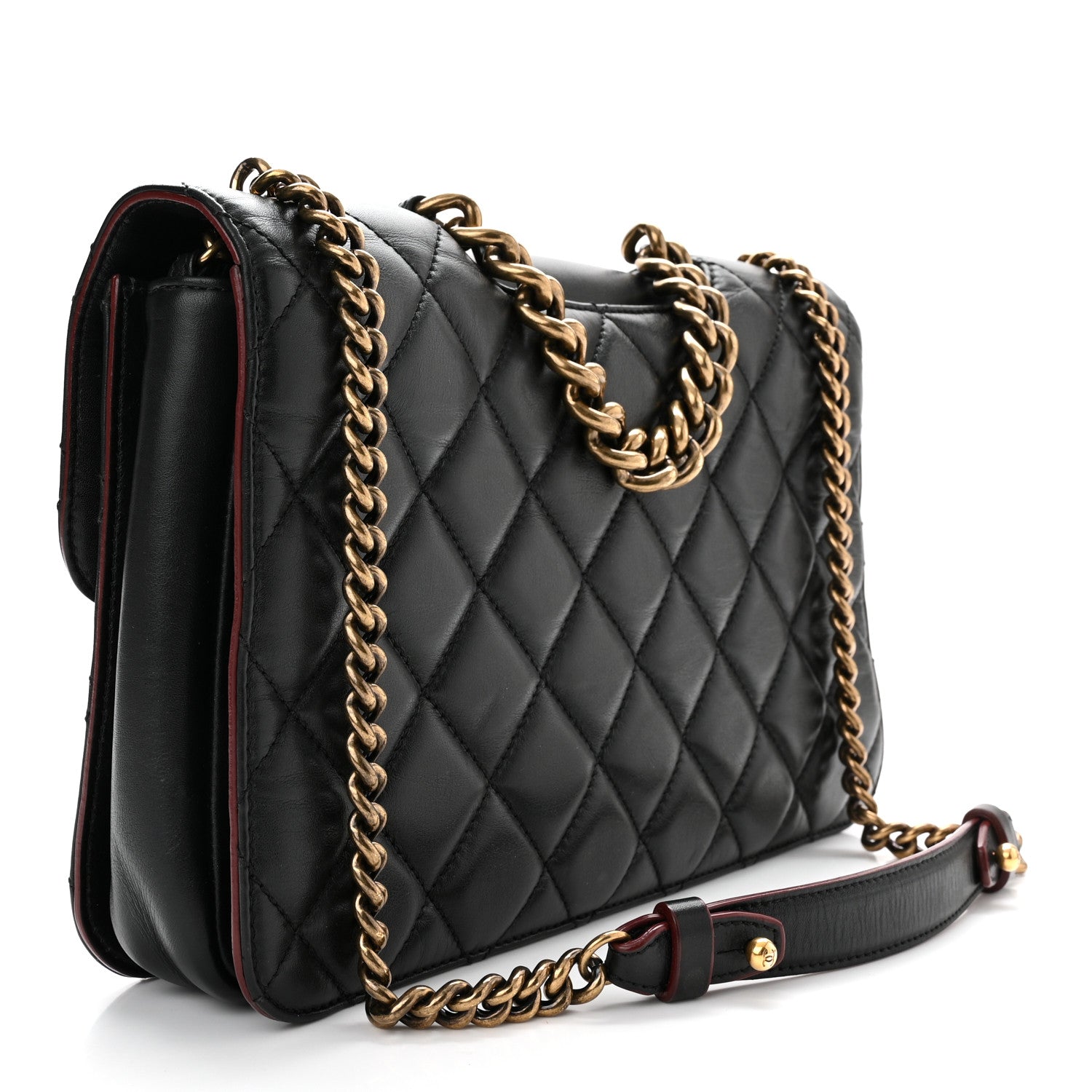 Chanel Calfskin Quilted Large Perfect Edge Flap Black 3 of 10
