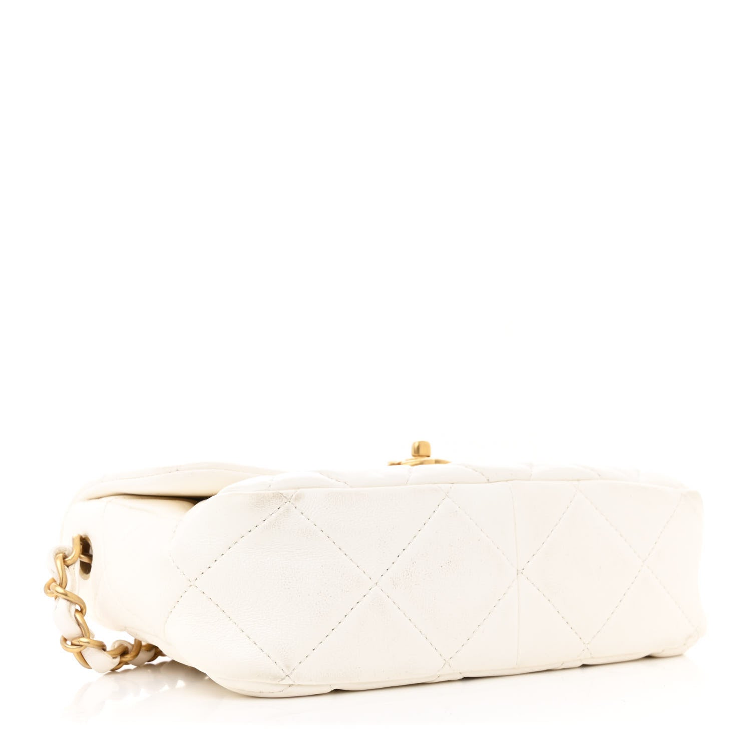 Chanel Lambskin Plexiglass Quilted Coco Love Flap White 4 of 12
