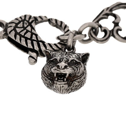 Gucci Oxidized Metal Crystal Double G Bracelet Silver 3 of 3