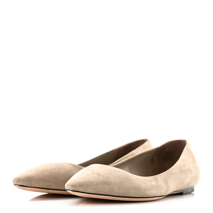 Jimmy Choo Suede Alina Flats 39.5 Taupe 4 of 11