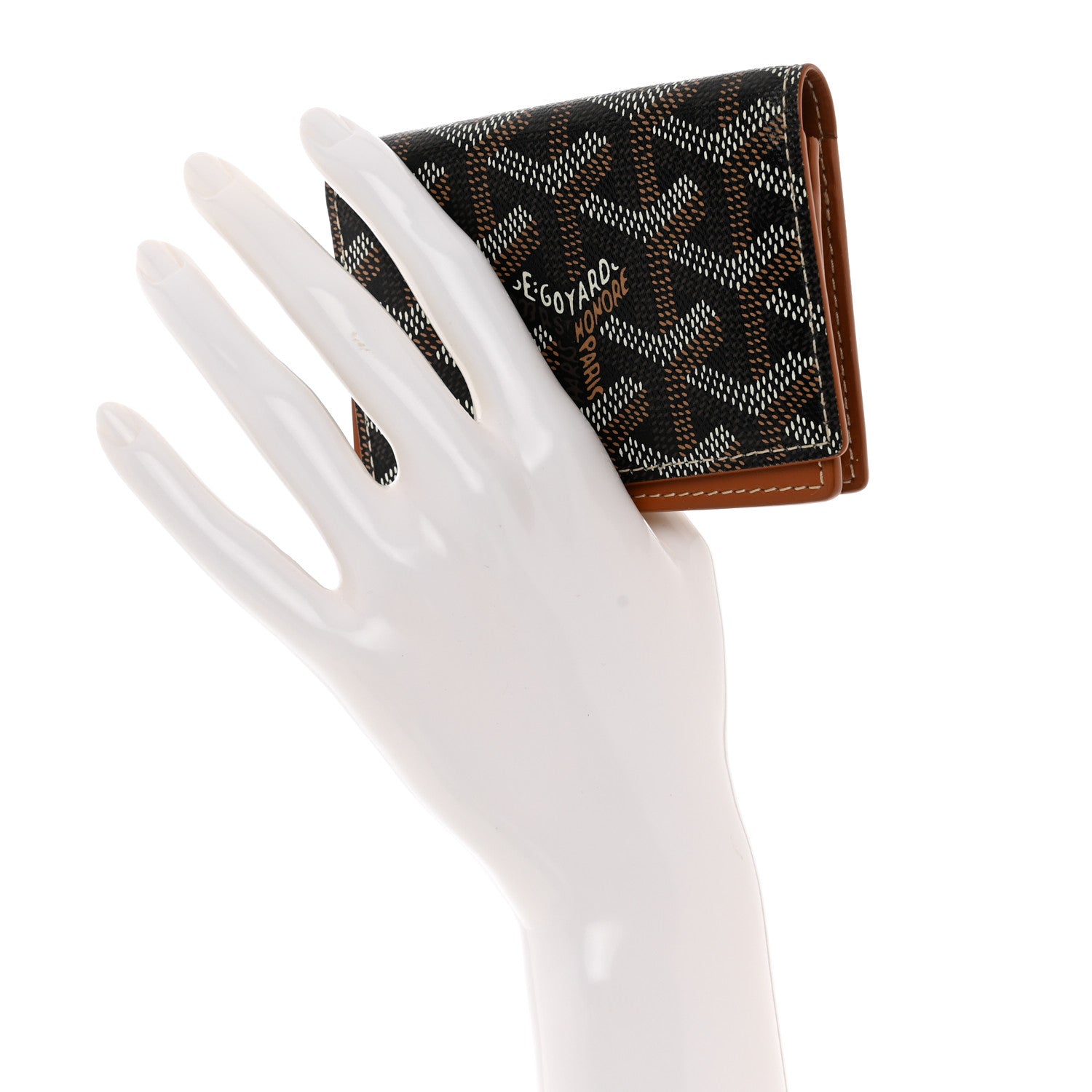 Goyard Goyardine Business Card Holder Black Gold 2 of 7