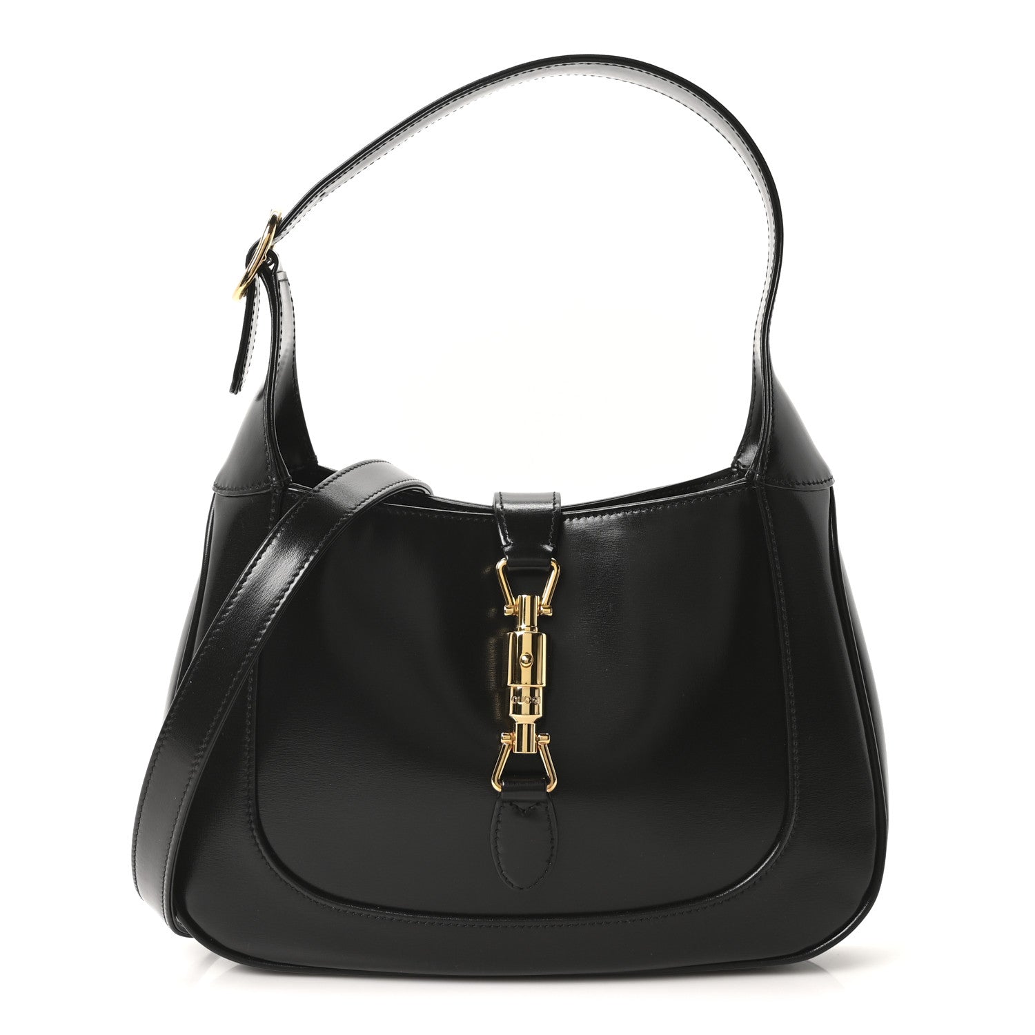 Gucci Boarded Dyana Lux Calfskin Small Jackie 1961 Hobo Black 1 of 10