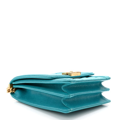 Chanel Caviar Quilted North South Boy Flap Turquoise 4 of 10