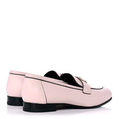 Hermes Calfskin Womens Paris Loafers 37.5 Rose Petale 4 of 9
