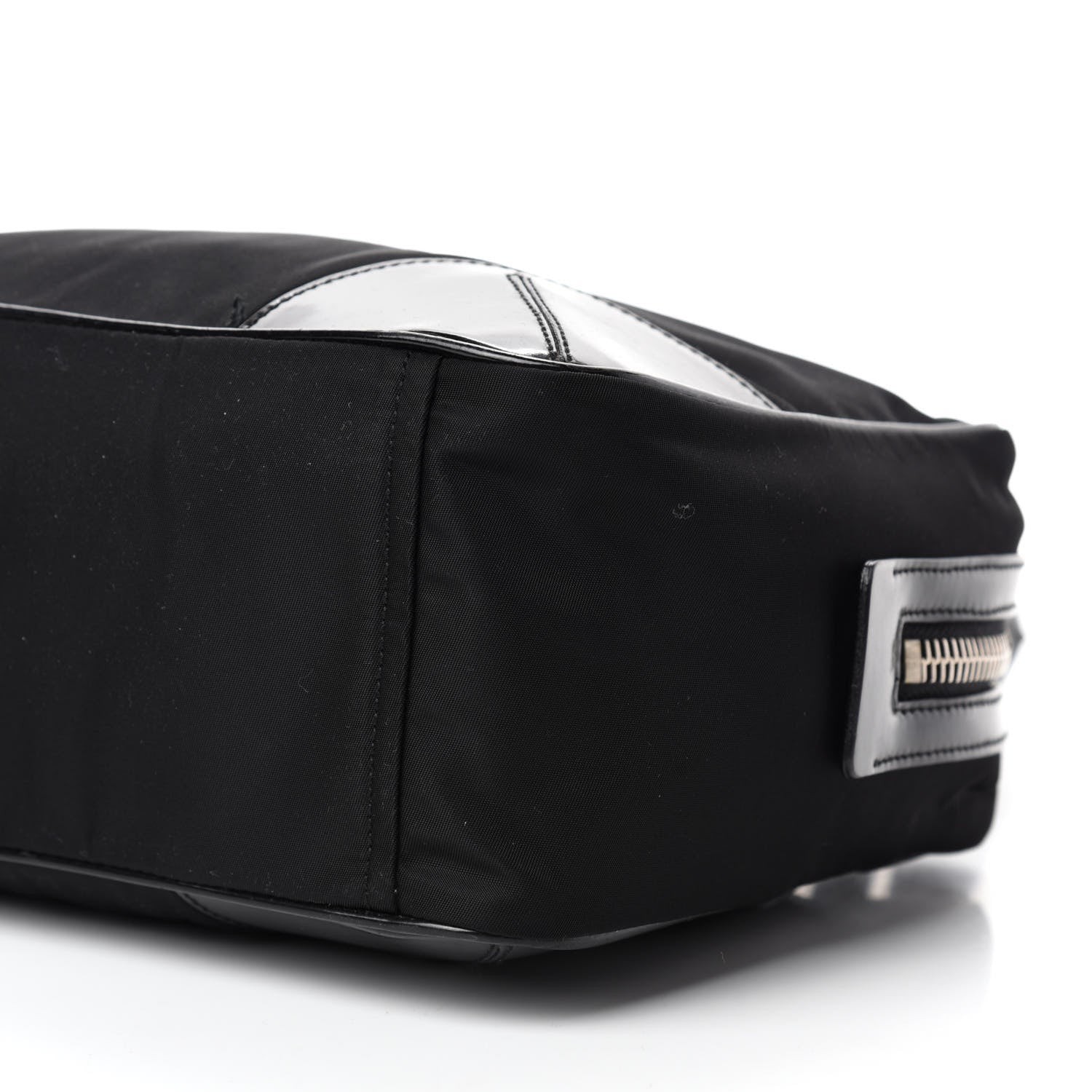 Prada Tessuto Nylon Vernice Bauletto Black 7 of 15