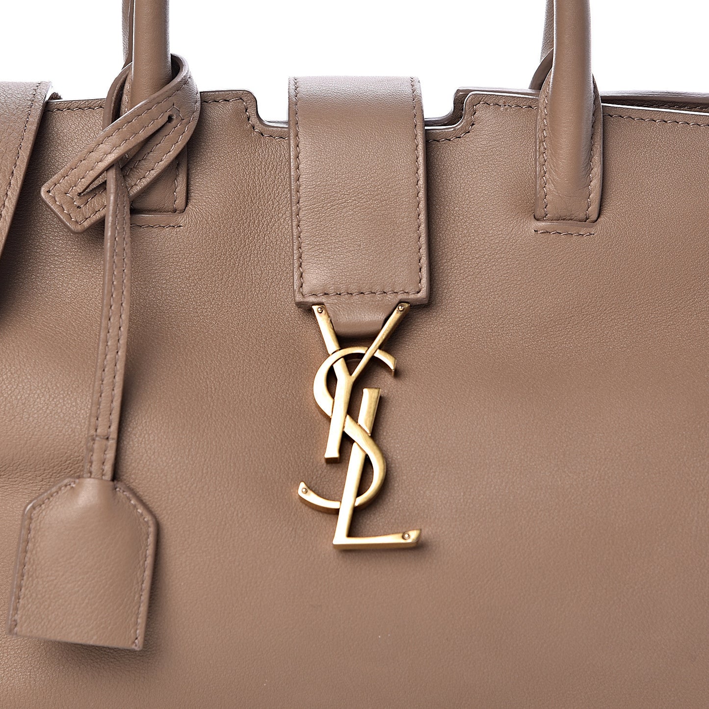 Calfskin Suede Baby Monogram Downtown Cabas Taupe