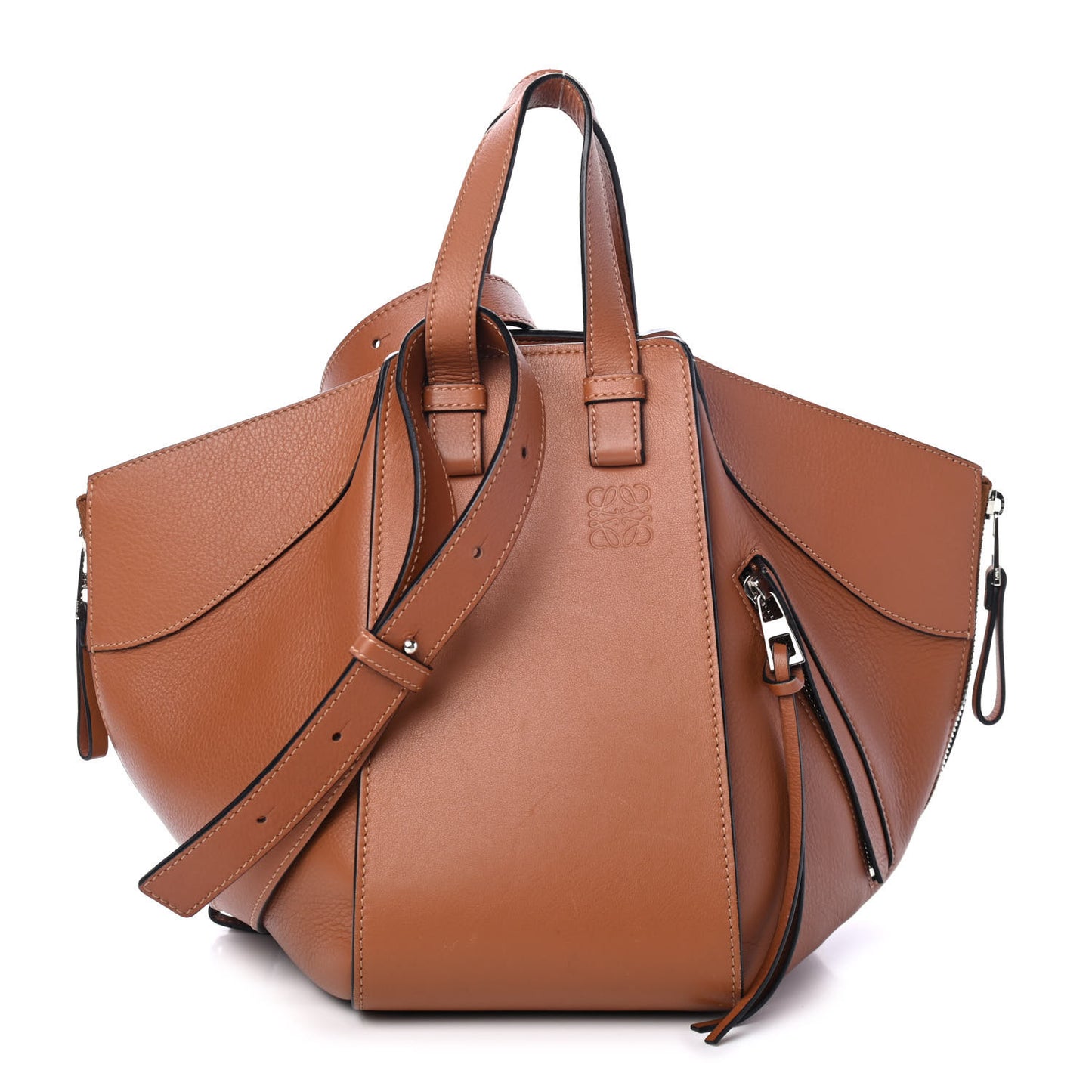 Calfskin Small Hammock Shoulder Bag Tan