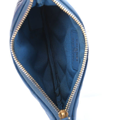 Chanel Lambskin Quilted Small Cosmetic Case Light Blue 5 of 13