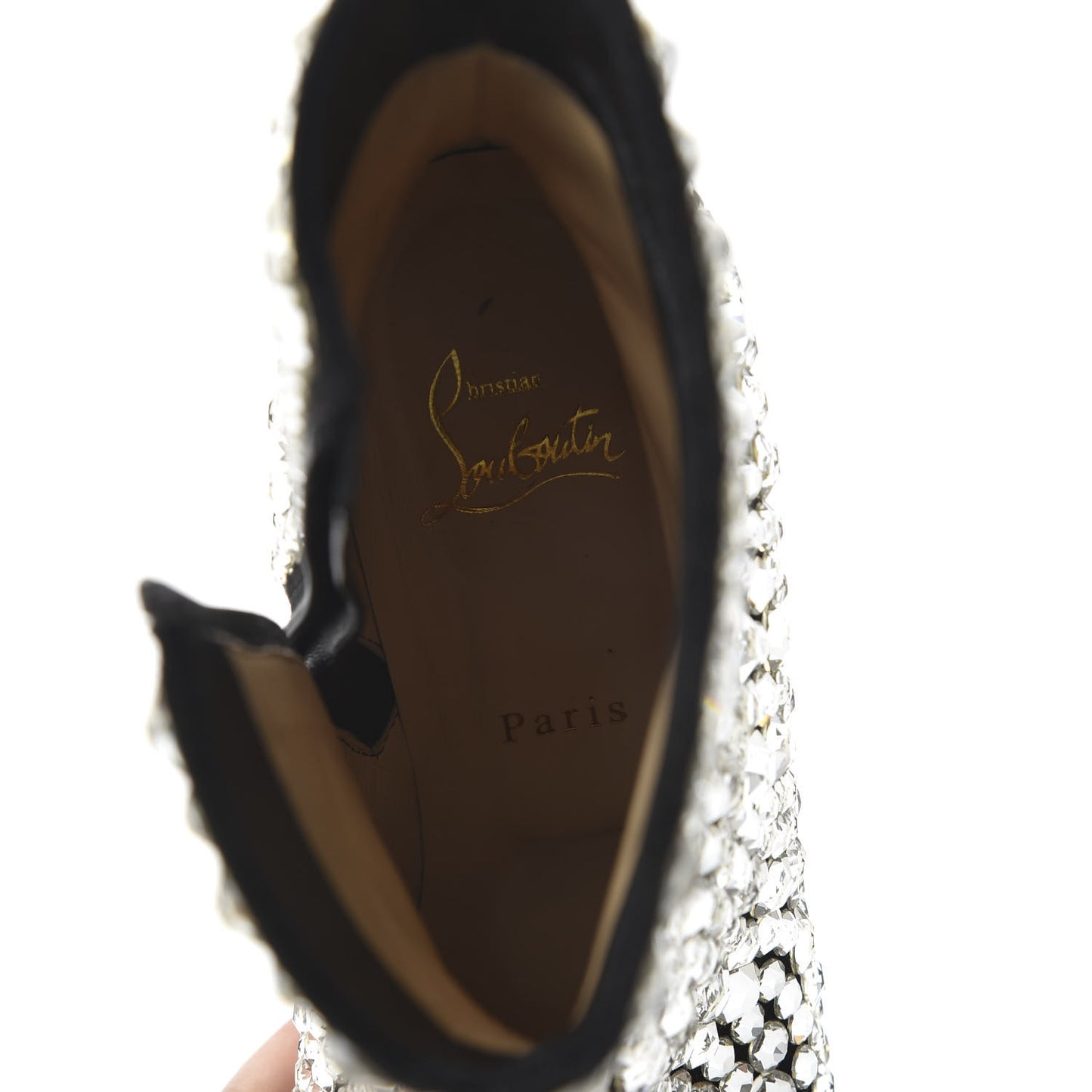 Veau Velours Strass Roxxxy 110 Ankle Boots 39.5 Crystal