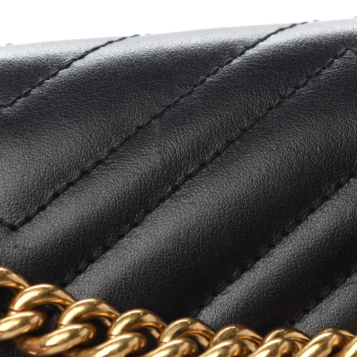 Calfskin Matelasse Small GG Marmont Shoulder Bag Black