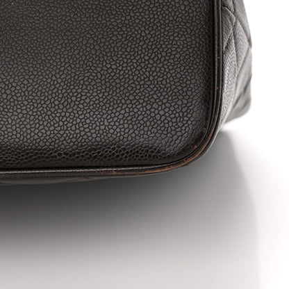Chanel Caviar Quilted Medallion Tote Dark Brown 19 of 22