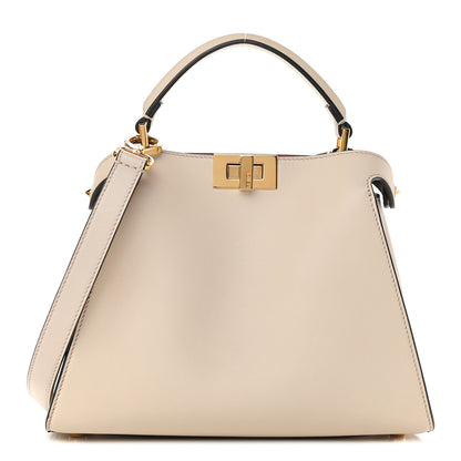 Fendi Vitello Tahiti Burro Bi-Color Medium Peekaboo Iconic Essentially Satchel Camelia Fragola Dark Blue 1 of 8