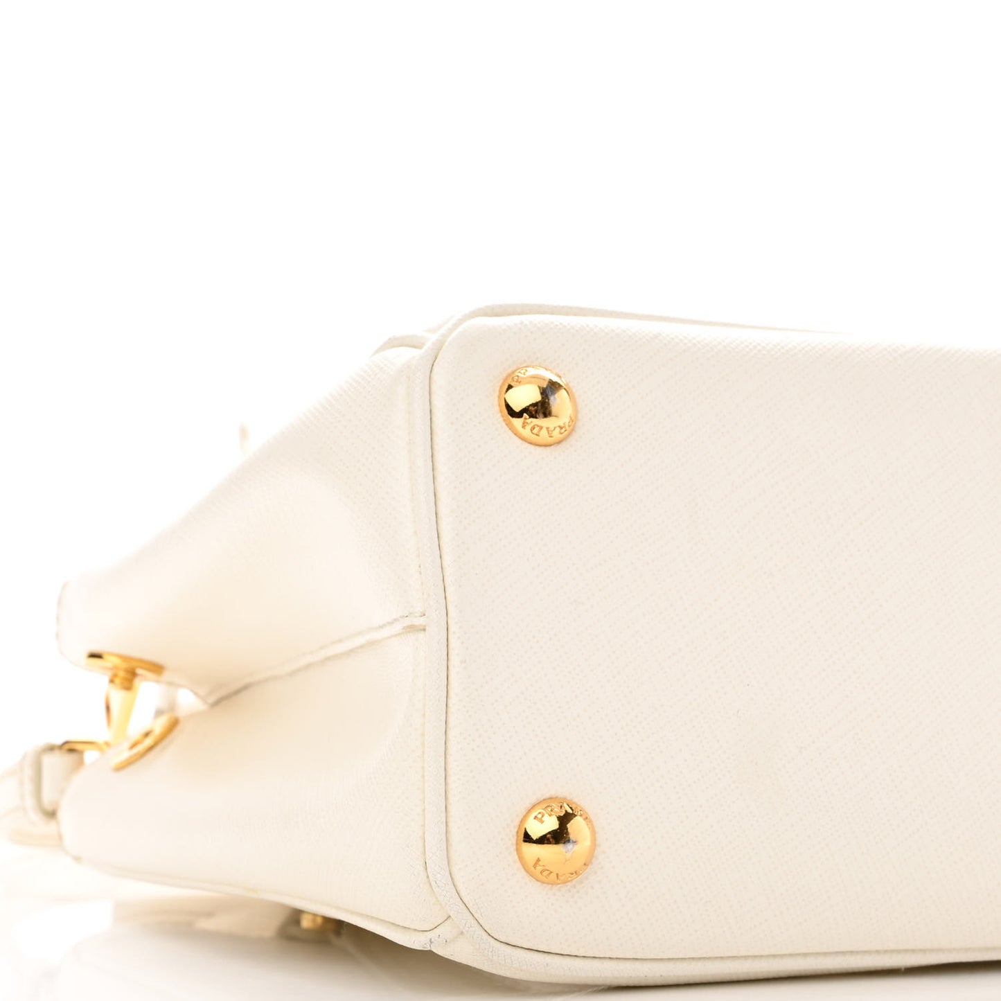 Saffiano Small Galleria Double Zip Tote Talco