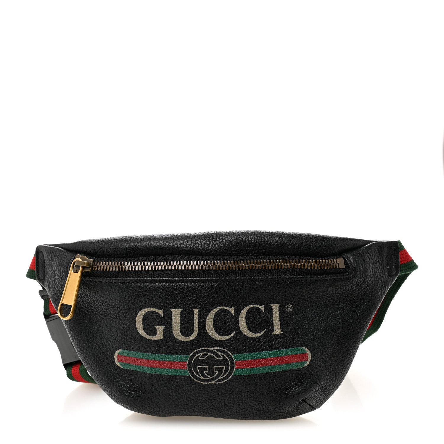 Gucci Grained Calfskin Small Logo Belt Bag Black 1 of 10